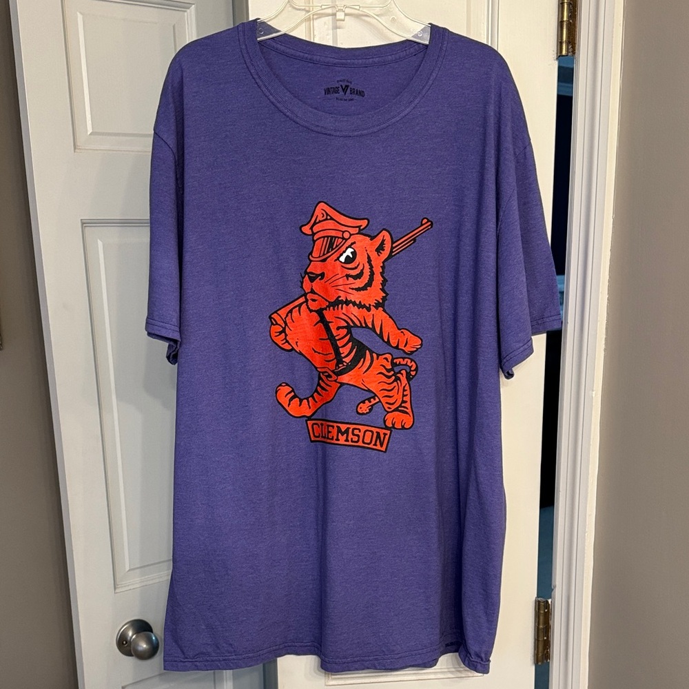 Men's Purple Clemson Short Sleeve Tee